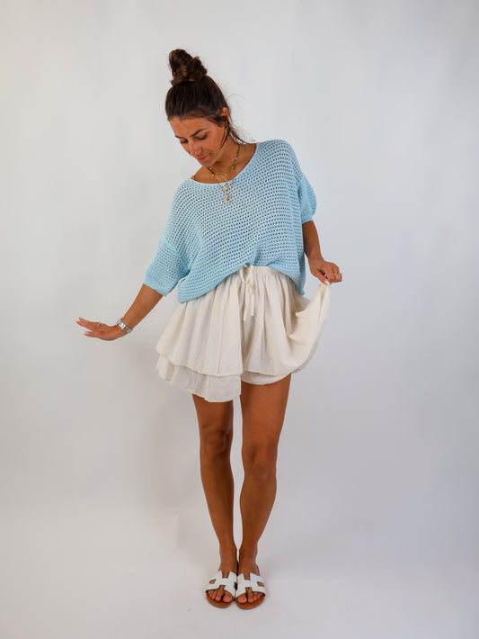 Maily Häckelshirt Sky