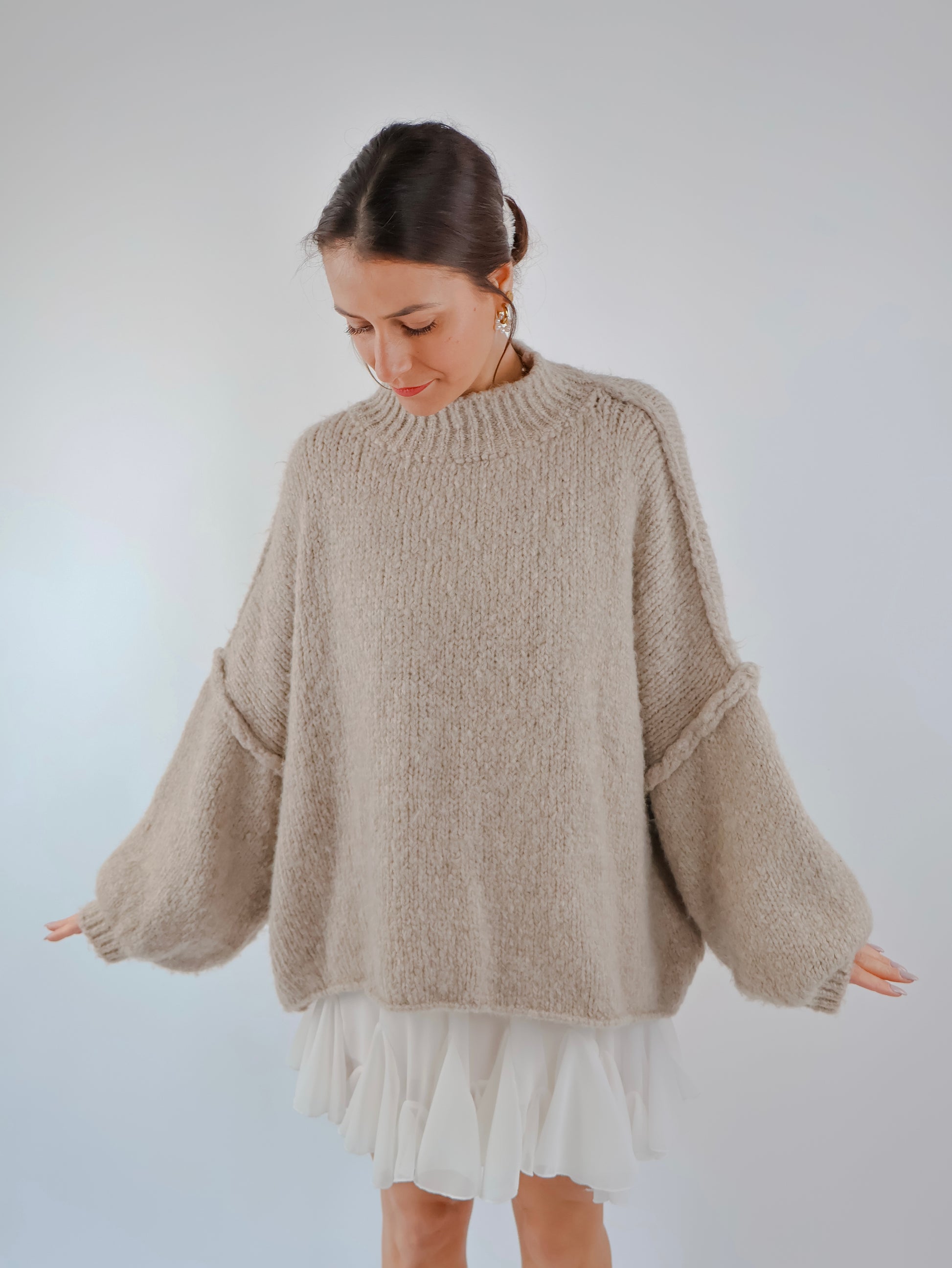 Oversize Cozy Pullover Taupe