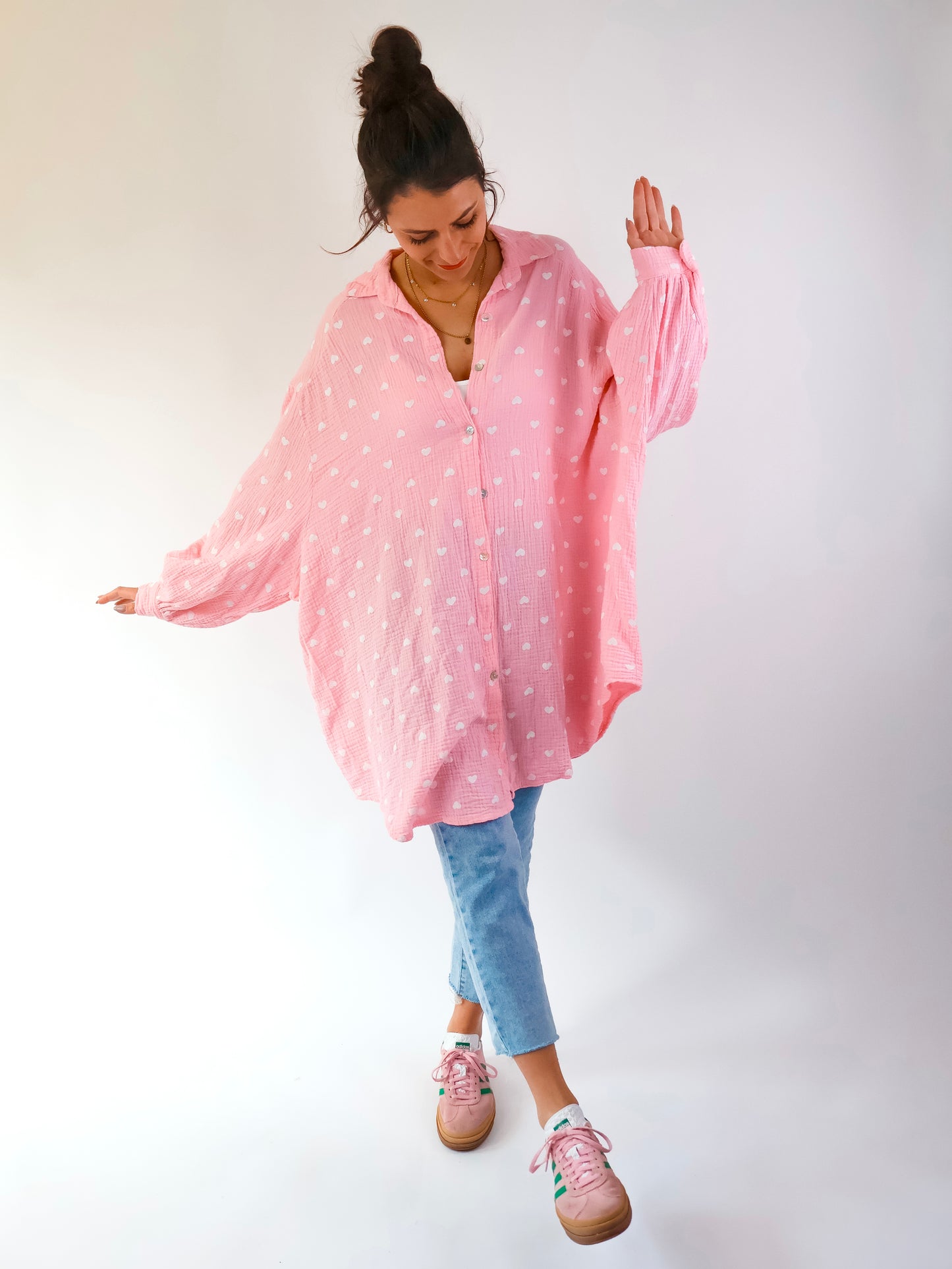 Musselinbluse Herzchen
