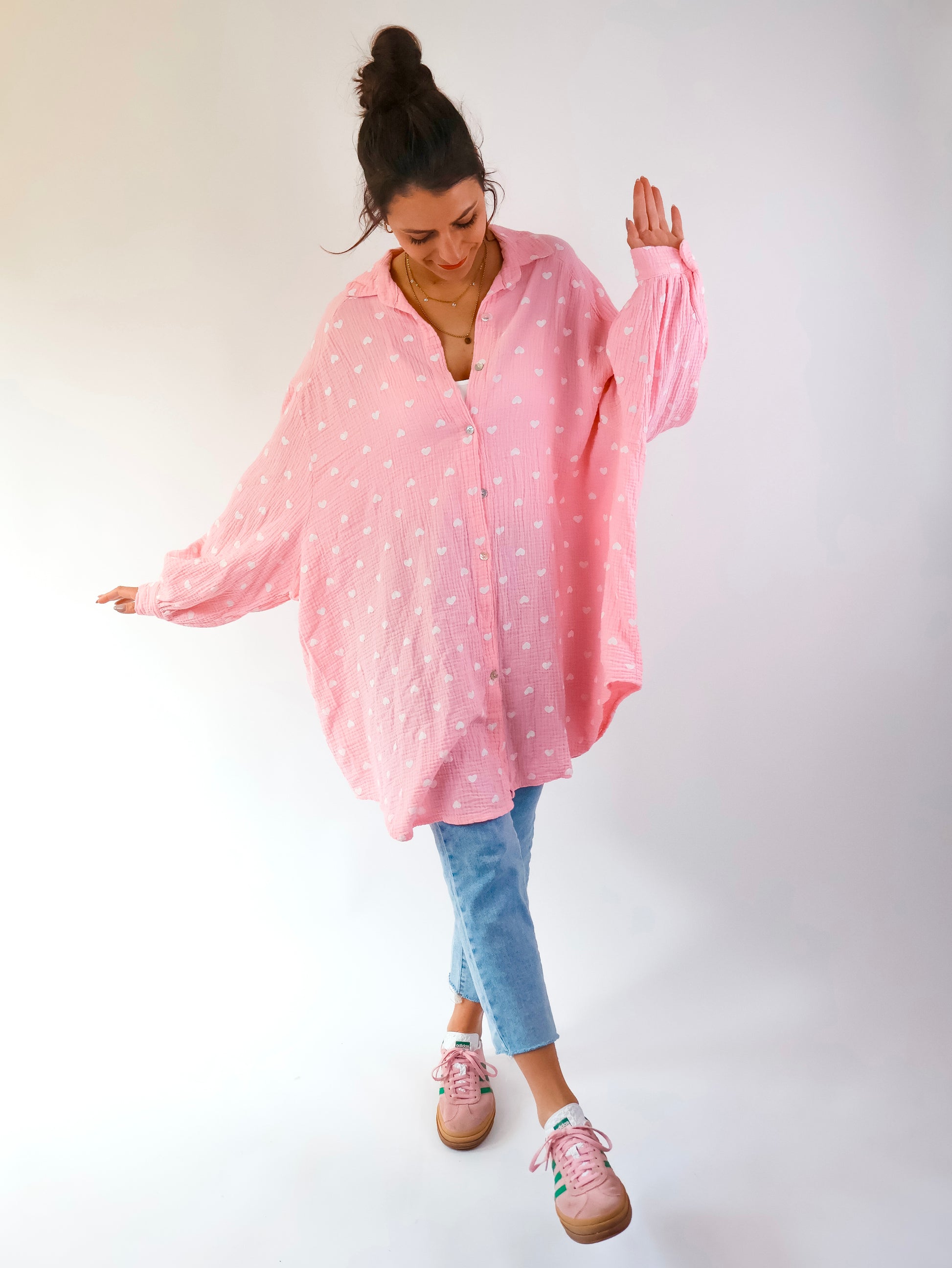 Musselinbluse Herzchen