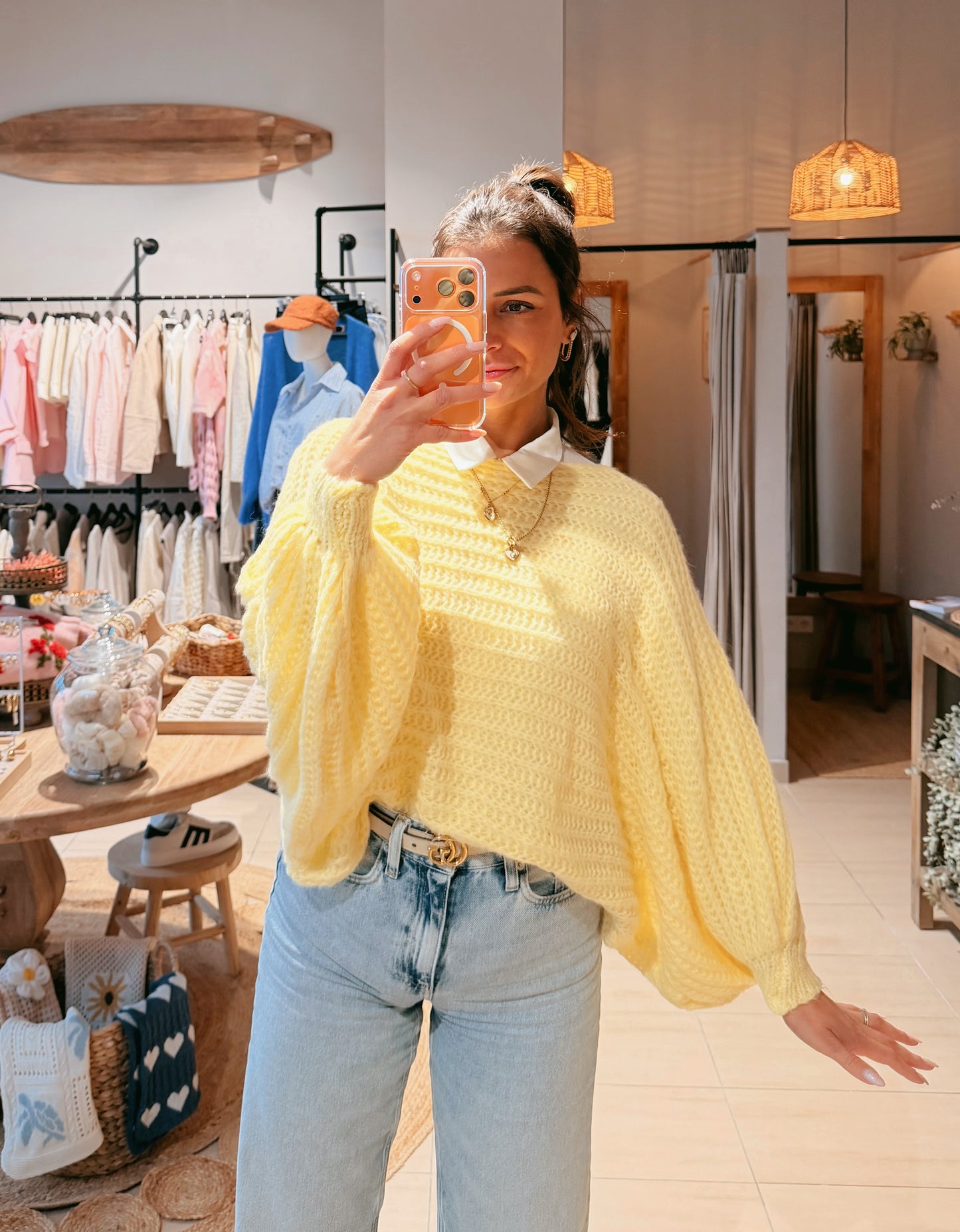 Strickponcho Citrus