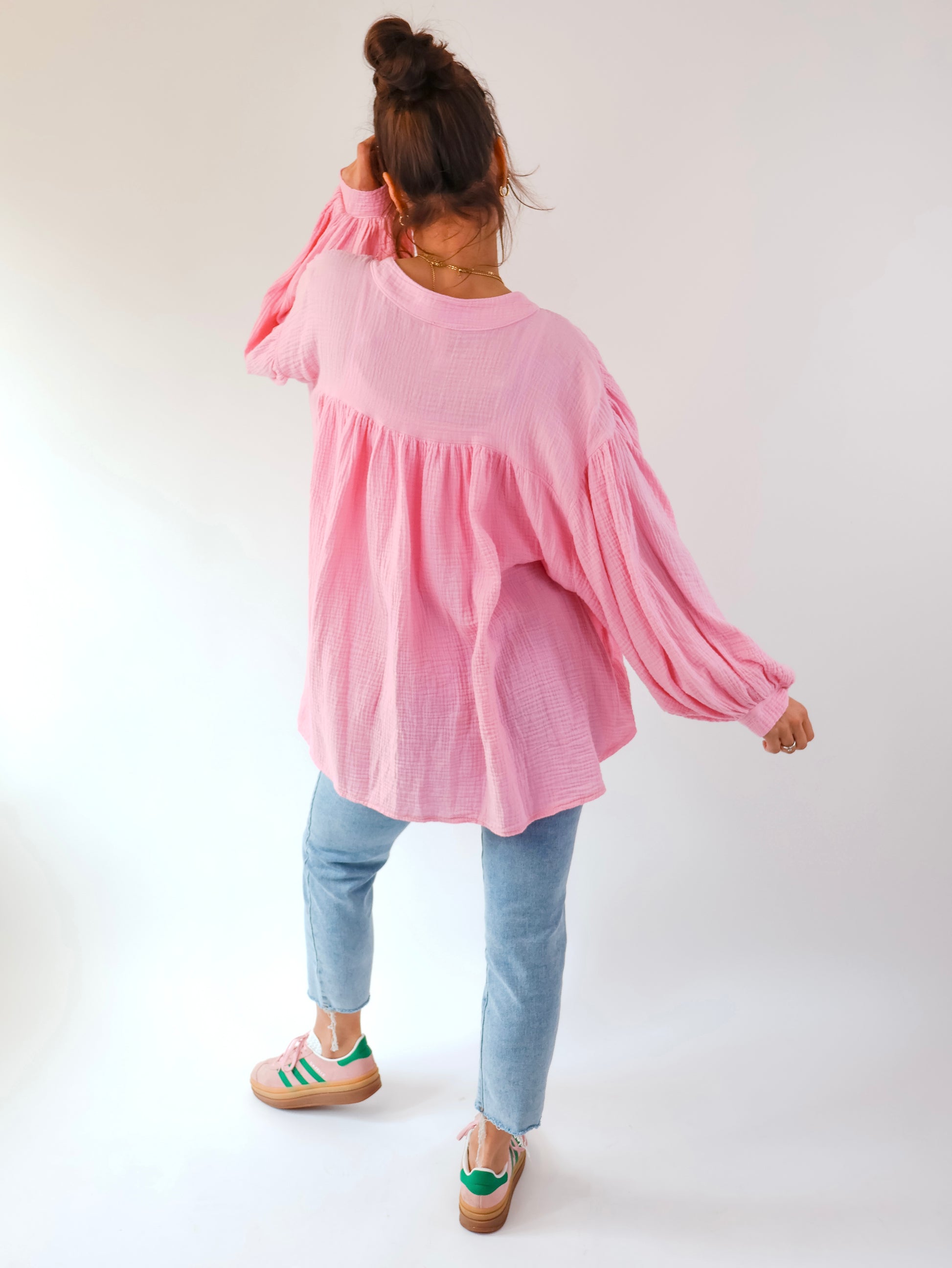 Mia Musselinbluse Rosa