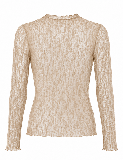 Spitzenoberteil Beige