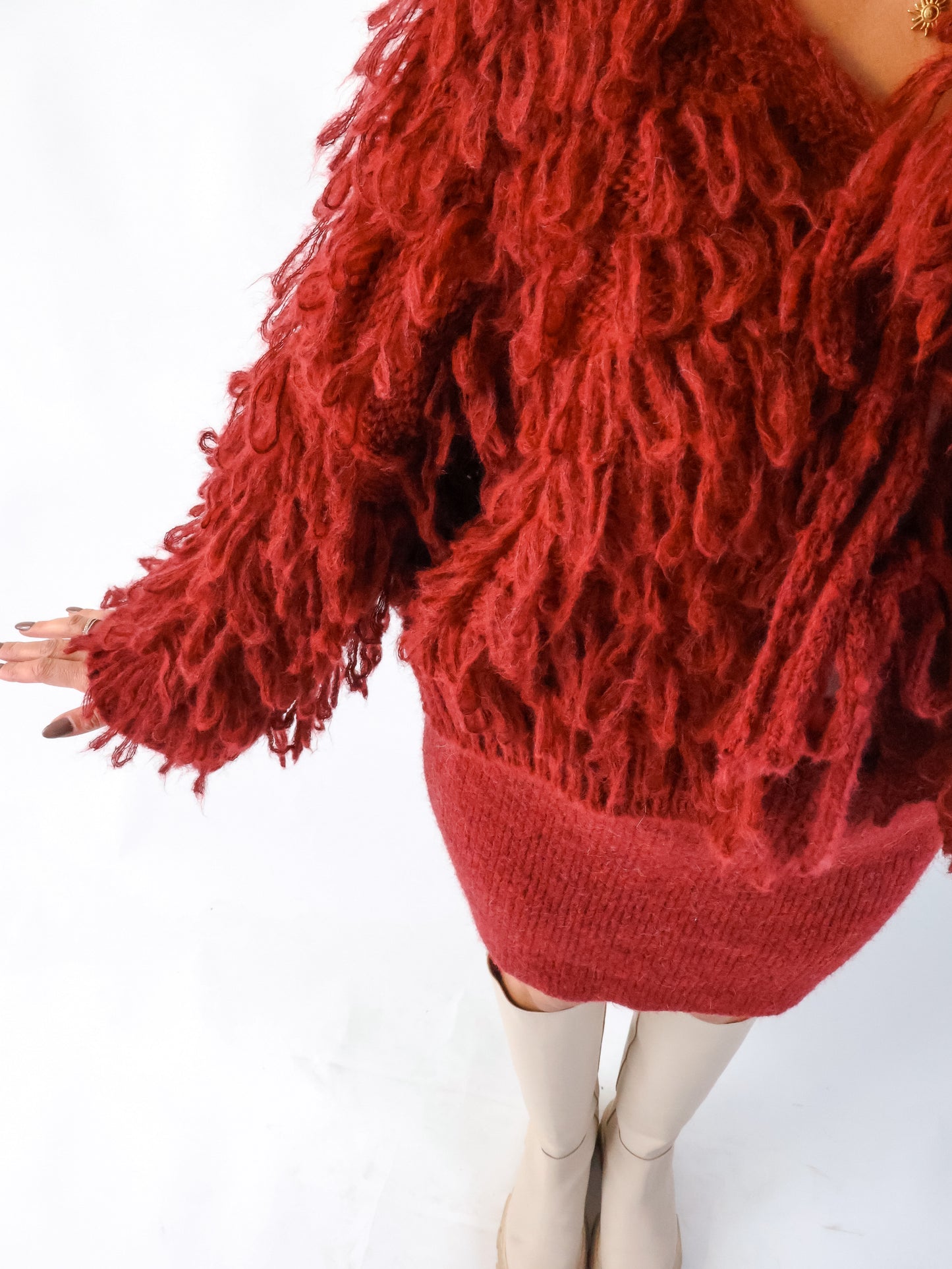Deria Cardigan Bordeaux