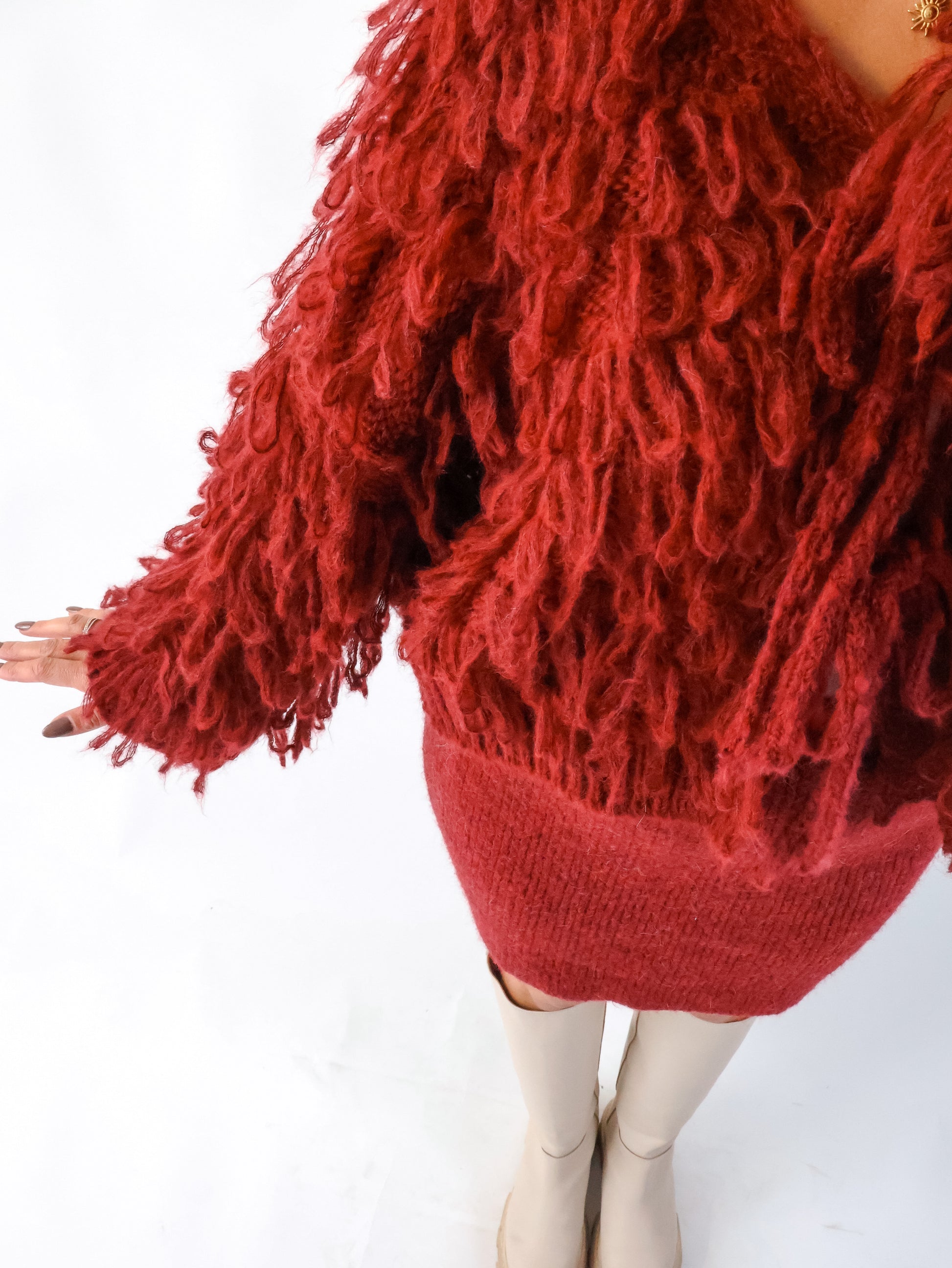 Deria Cardigan Bordeaux