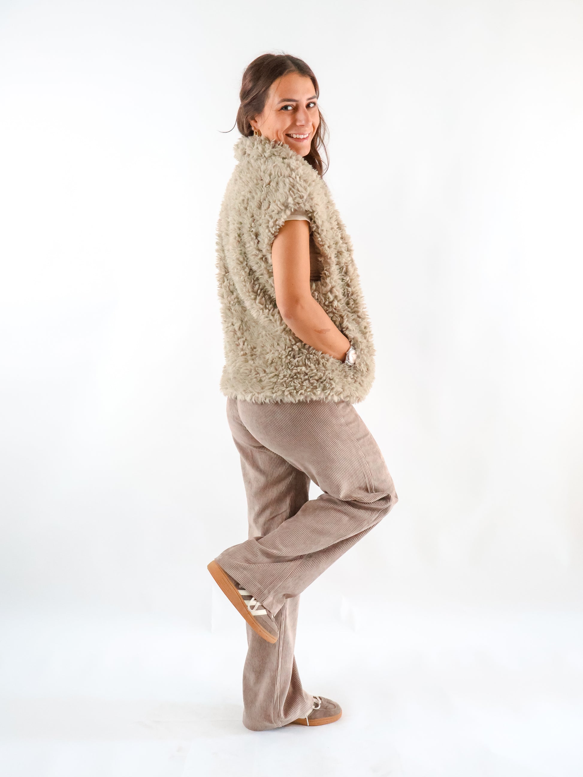 Rino & Pelle Teddy Weste Freya Green mist