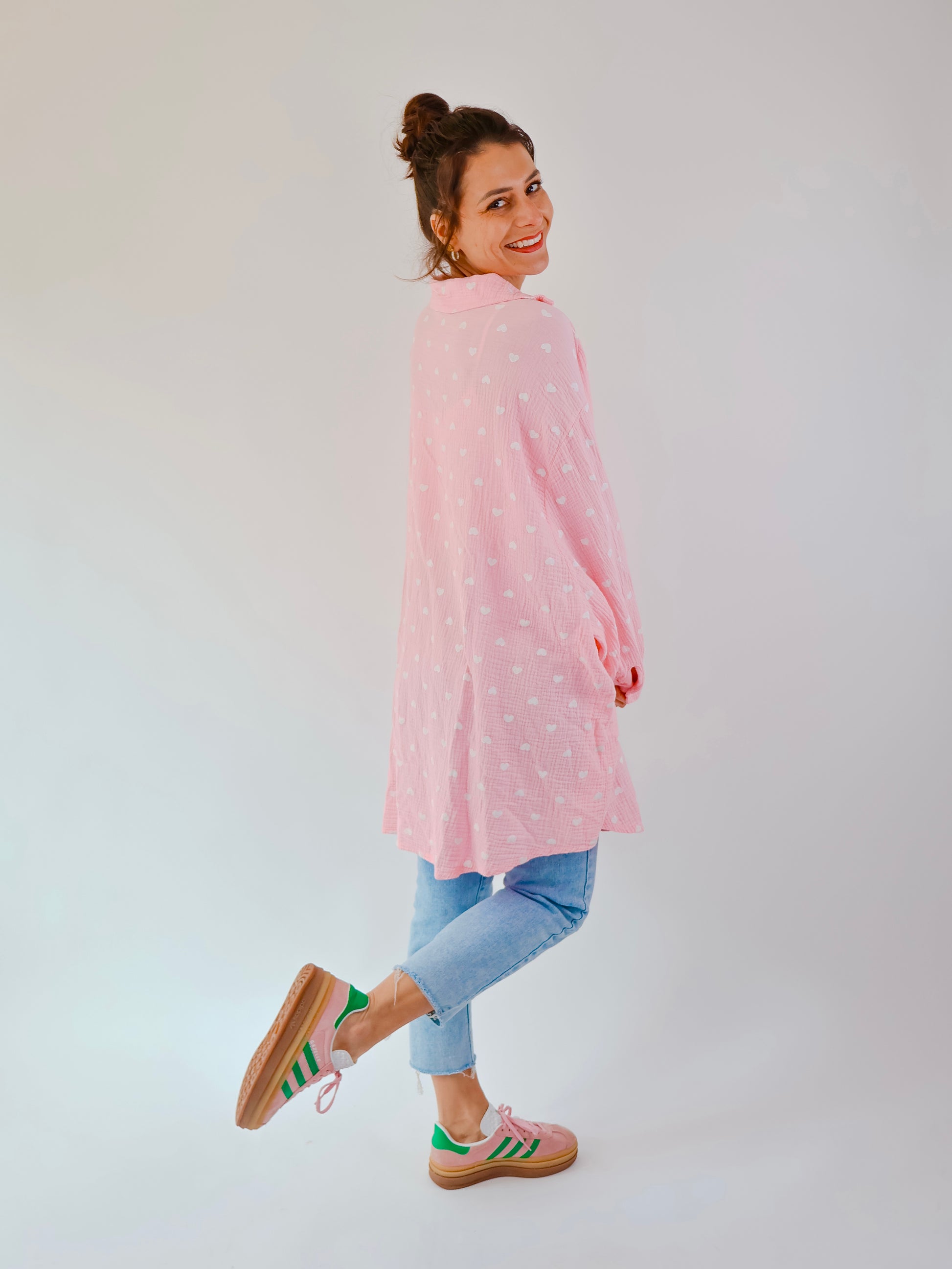 Musselinbluse Herzchen