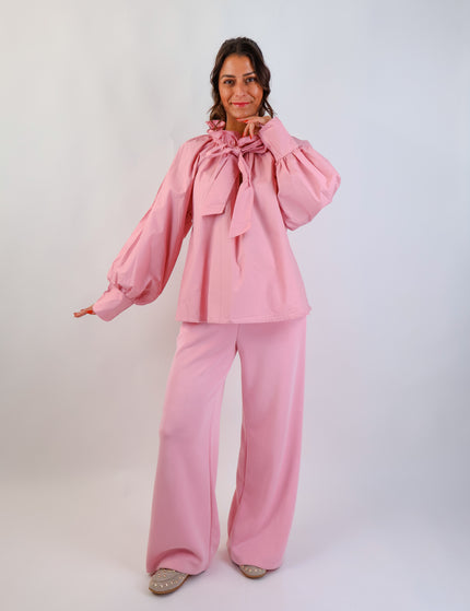 Bow Bluse Rosa