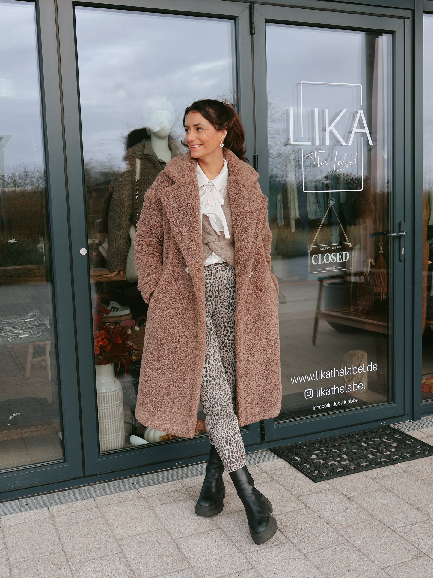 Rino & Pelle Elicia Teddy Coat Toffee