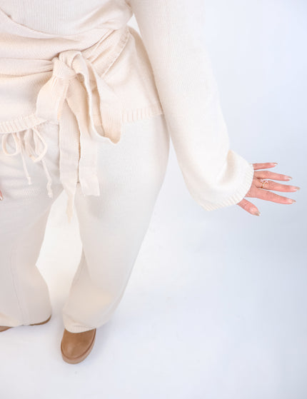 Soft Knot Cardigan Creme