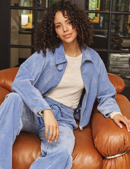 Esqualo Cord Bomberjacke Sky Blue