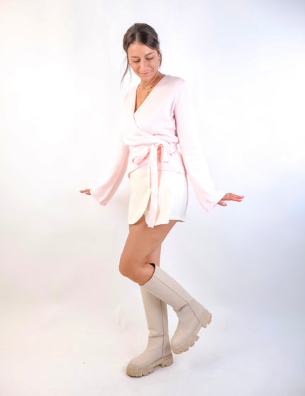 Soft Knot Cardigan Rosé