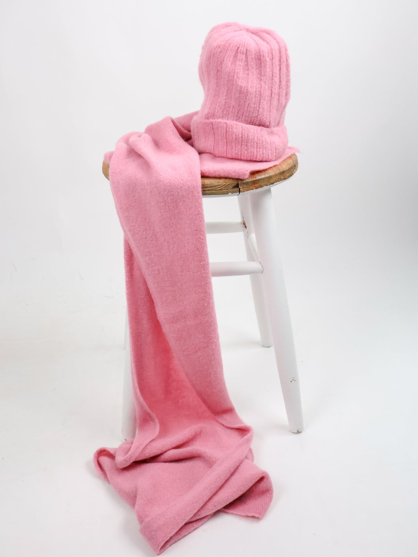 Babyalpaka Mütze & Schal Set Pink