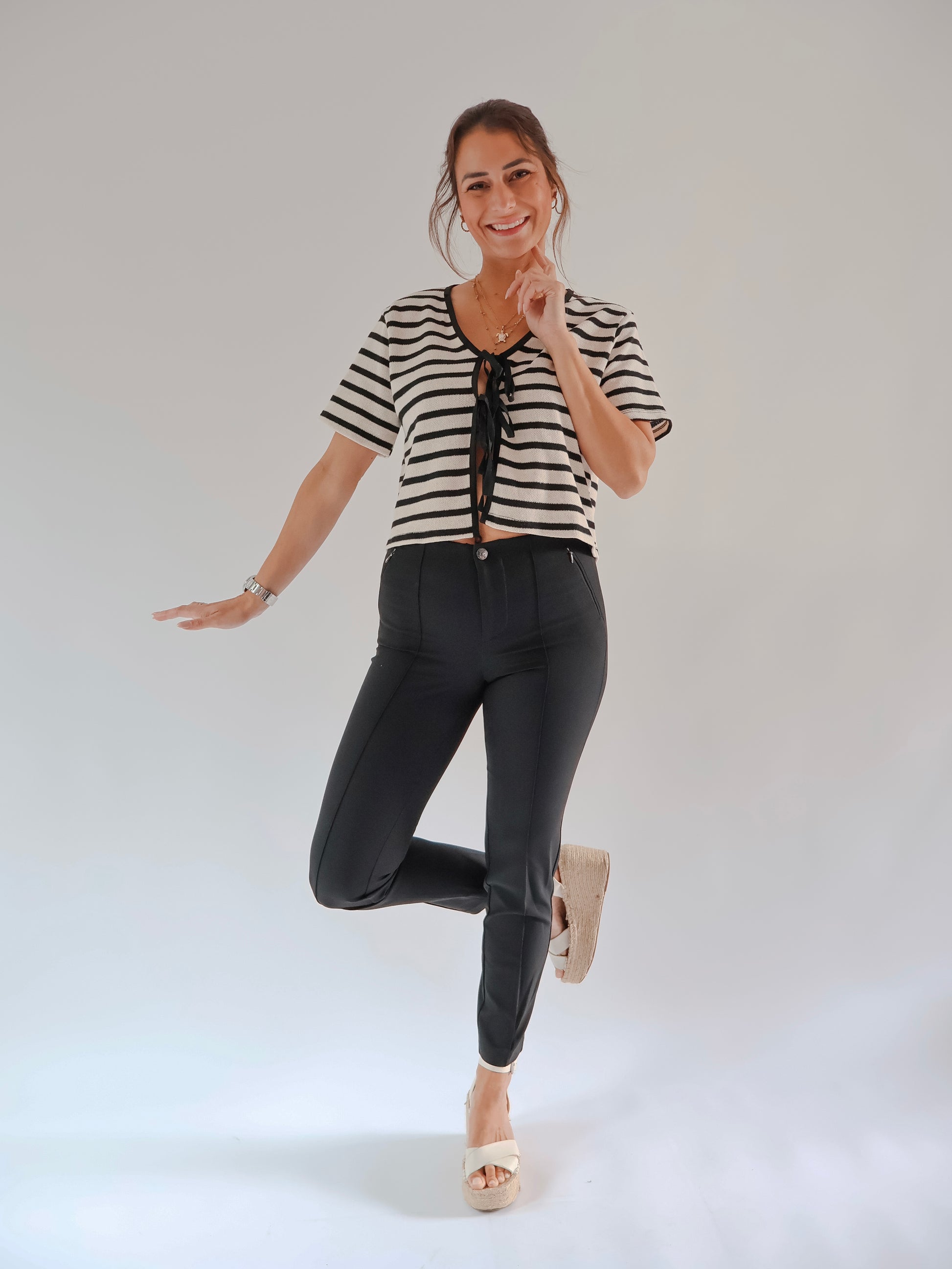 Mac Zip Hose Anna Schwarz