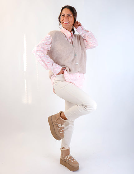Alpaka Pullunder Beige 