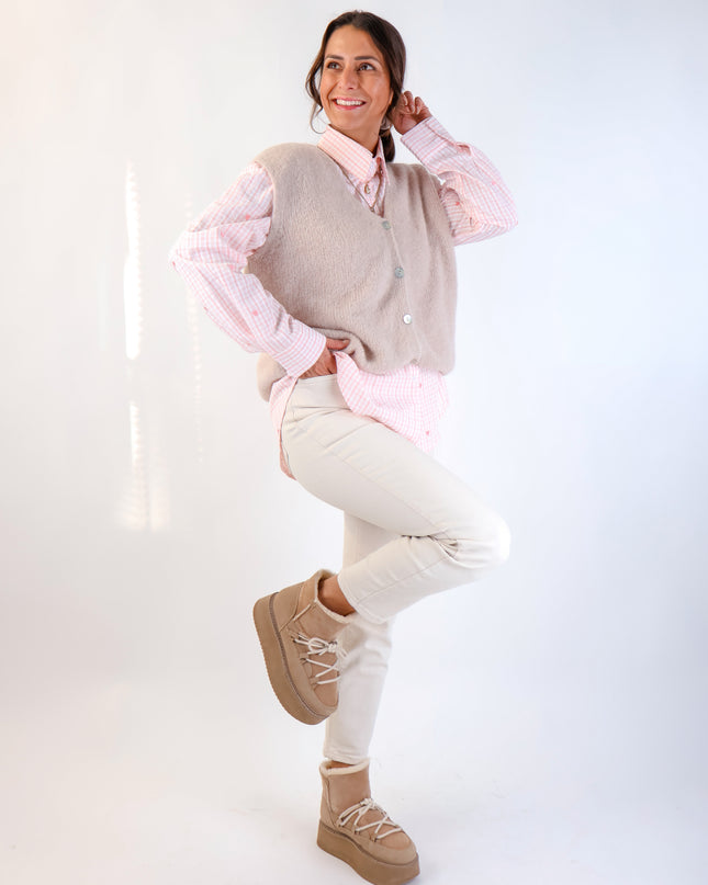 Alpaka Pullunder Beige 