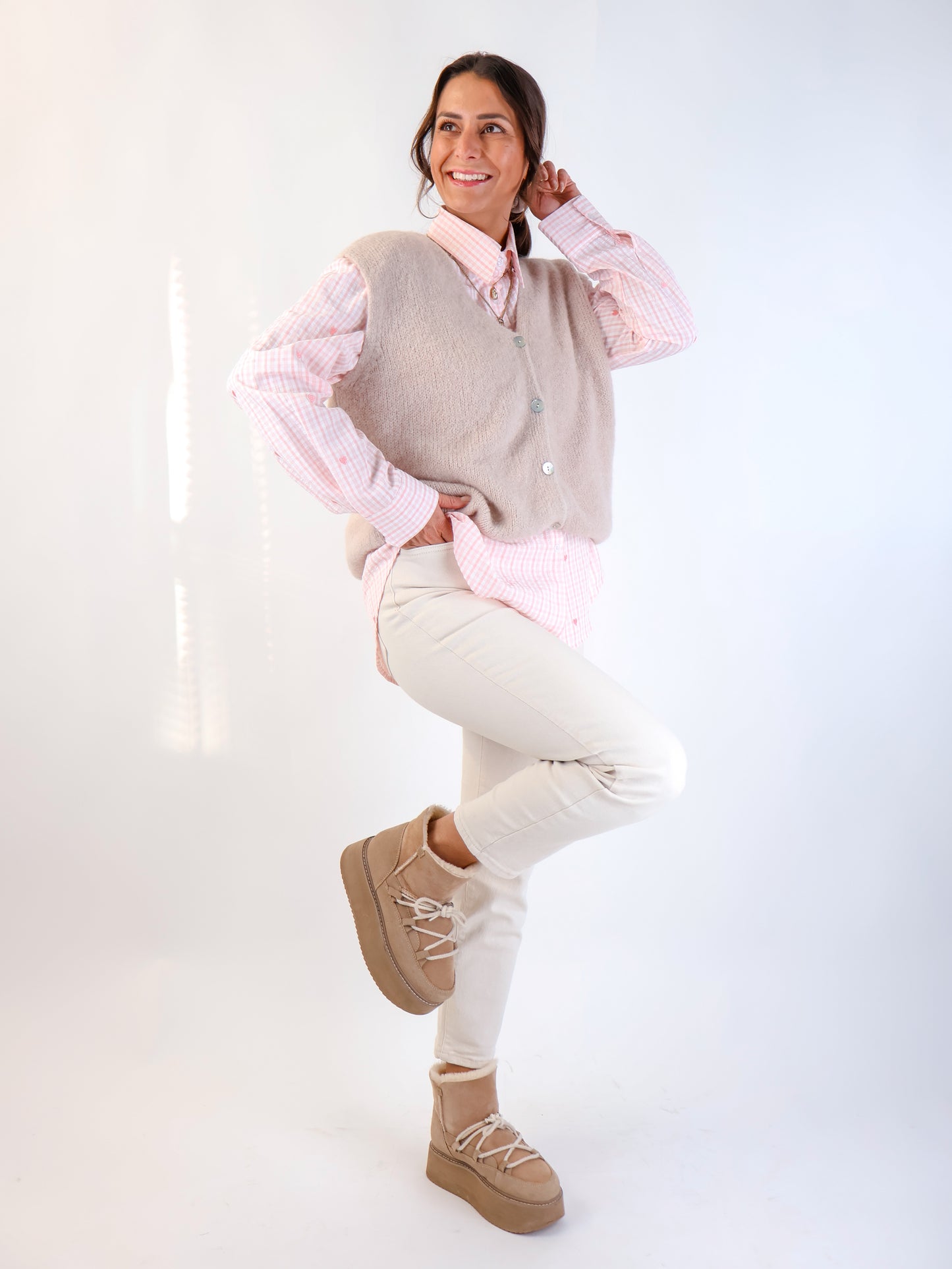 Alpaka Pullunder Beige 
