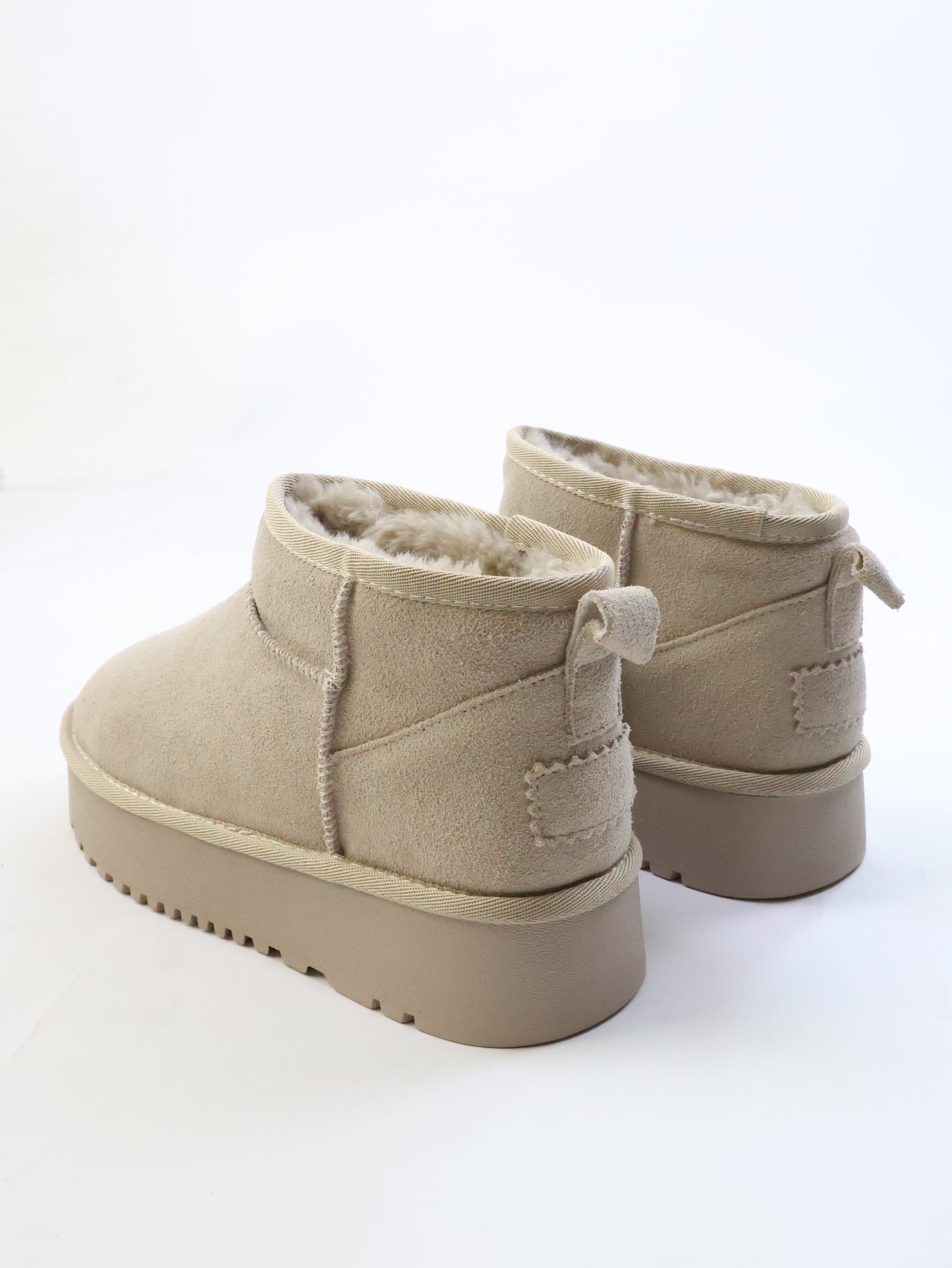 Bobi Boot Ecru Mini - Echtes Leder