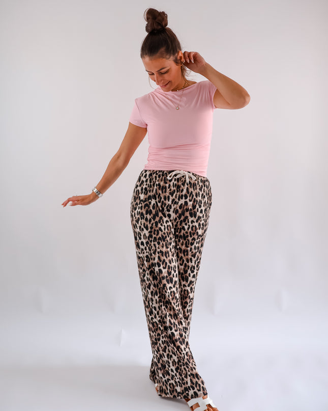 Basic Shirt mit asymmetrischem Ausschnitt Rosa