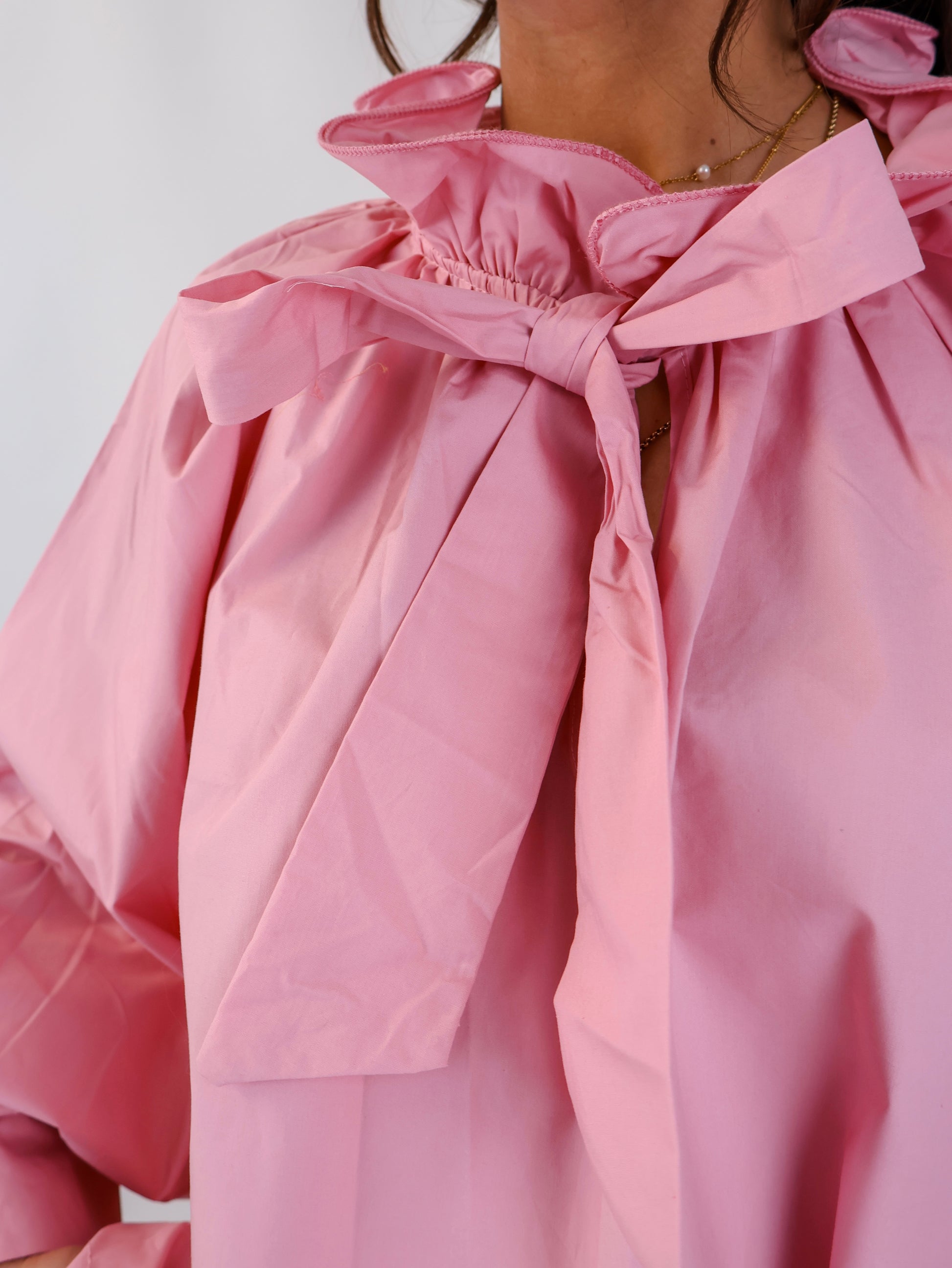 Bow Bluse Rosa