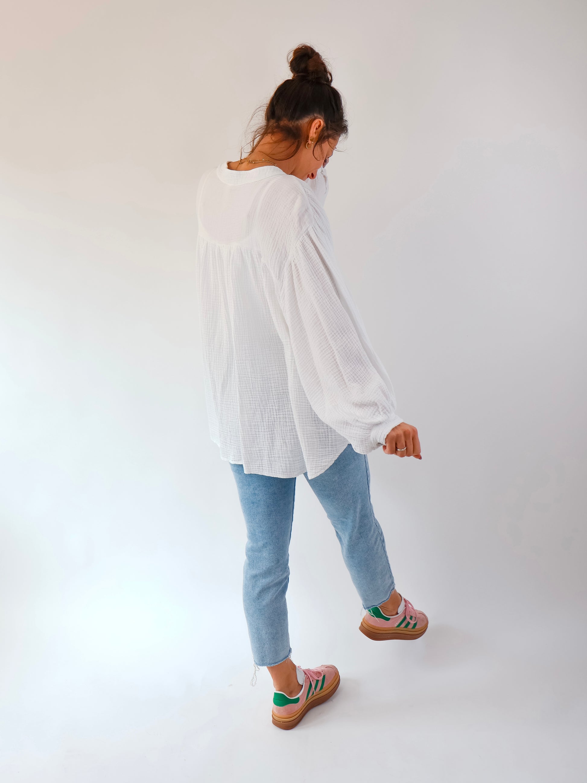 Mia Musselinbluse Weiß