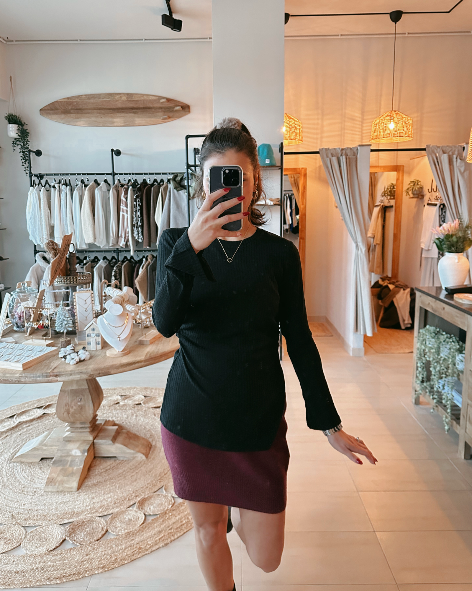 Laura longsleeve Schwarz