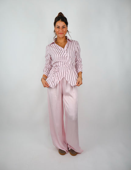 Streifenbluse Rosa