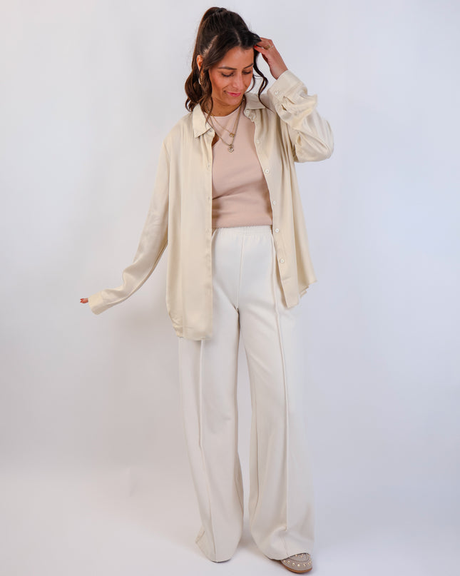 Seidenbluse Creme