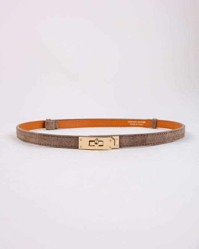 Taillengürtel 100% Leder Taupe