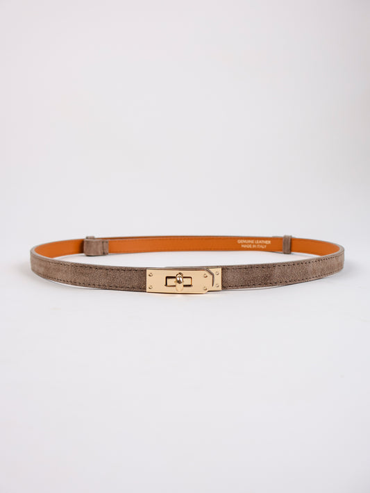 Taillengürtel 100% Leder Taupe