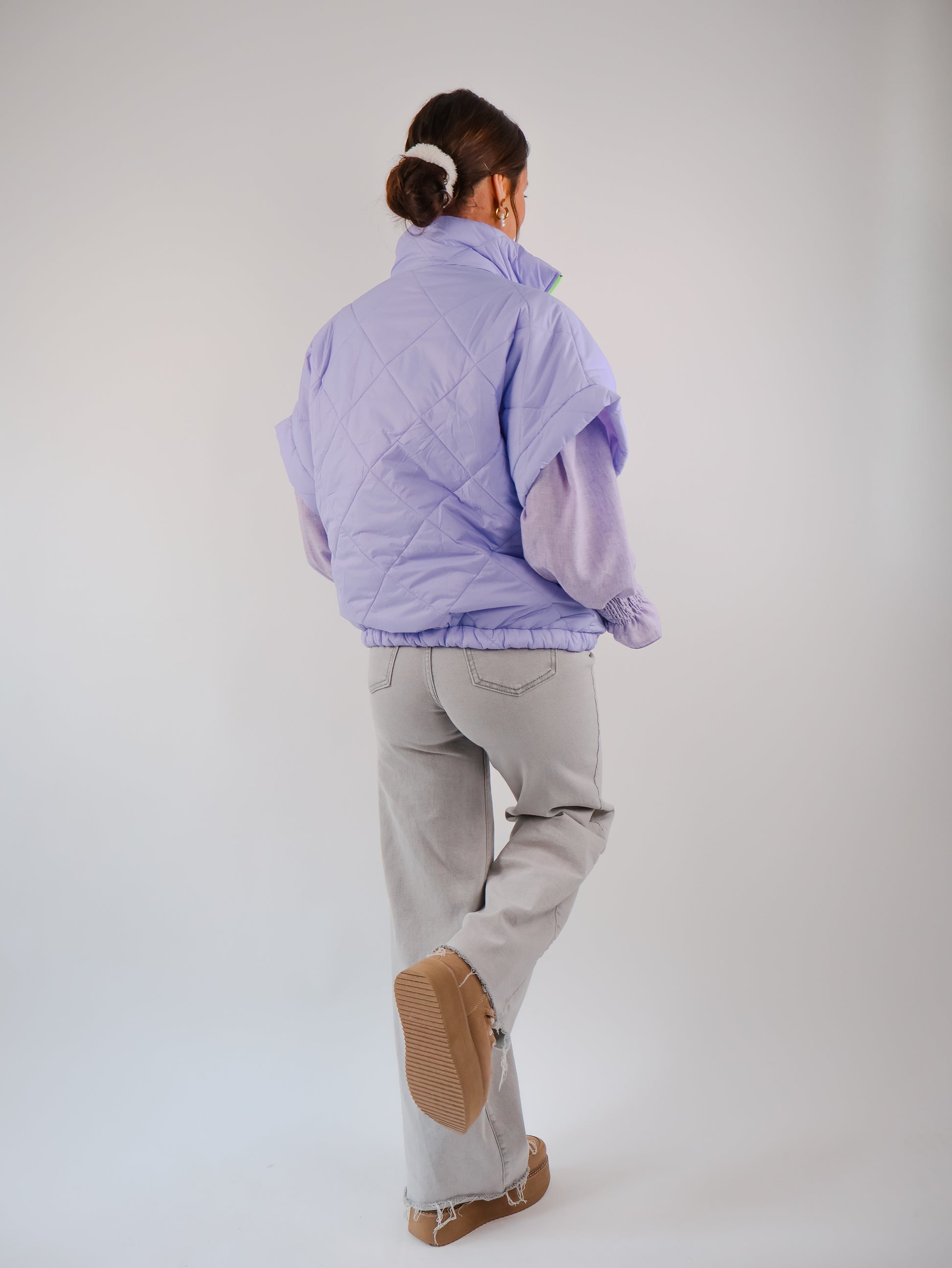 Oversize Weste Flieder