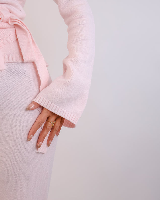 Soft Knot Cardigan Rosé