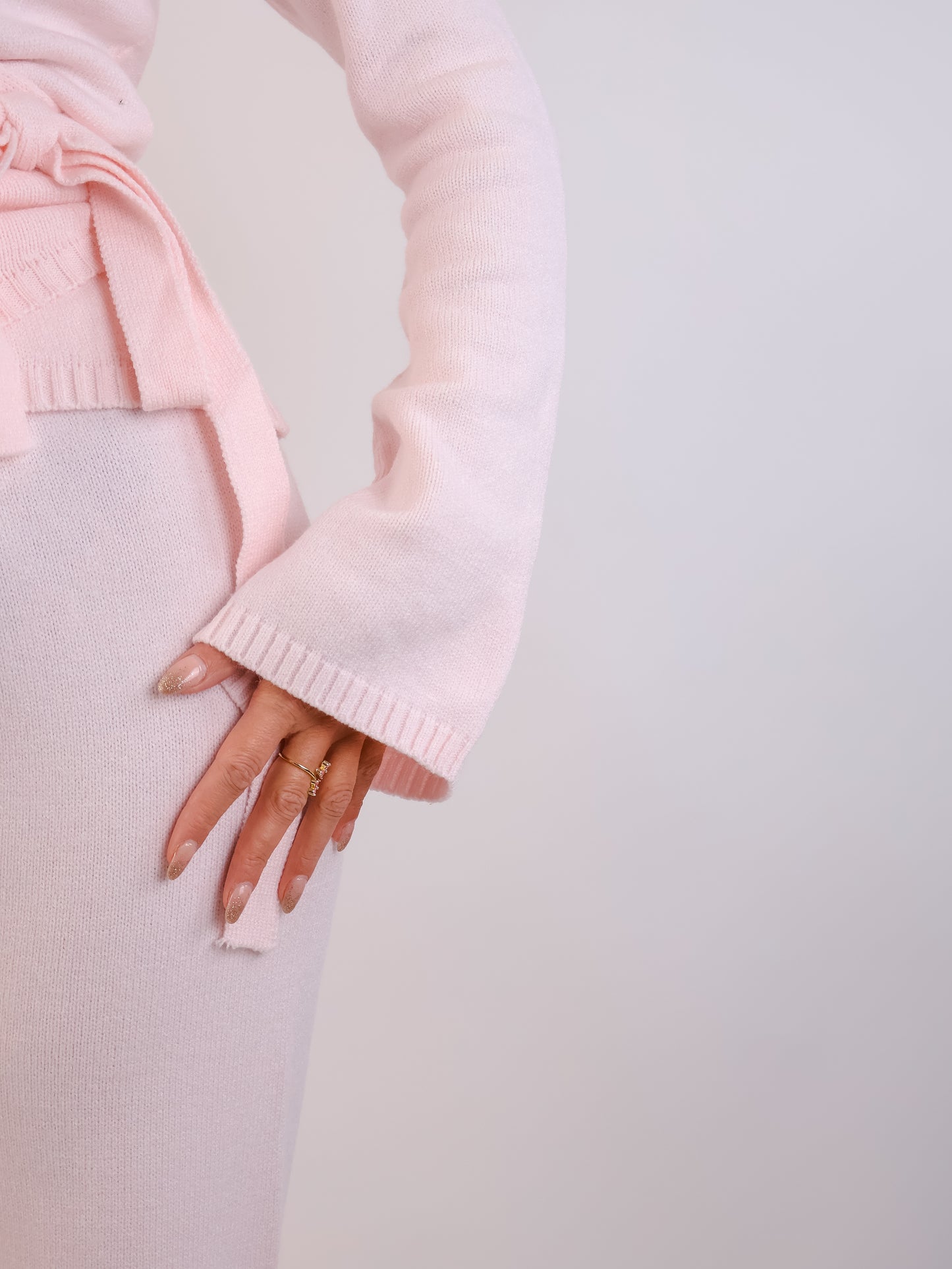Soft Knot Cardigan Rosé