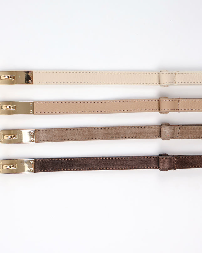 Taillengürtel 100% Leder Beige