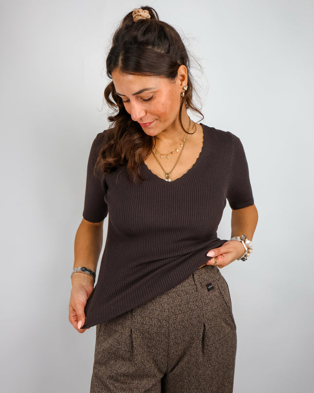 Nümph Nuayelet Cropped Pullover Black Coffee