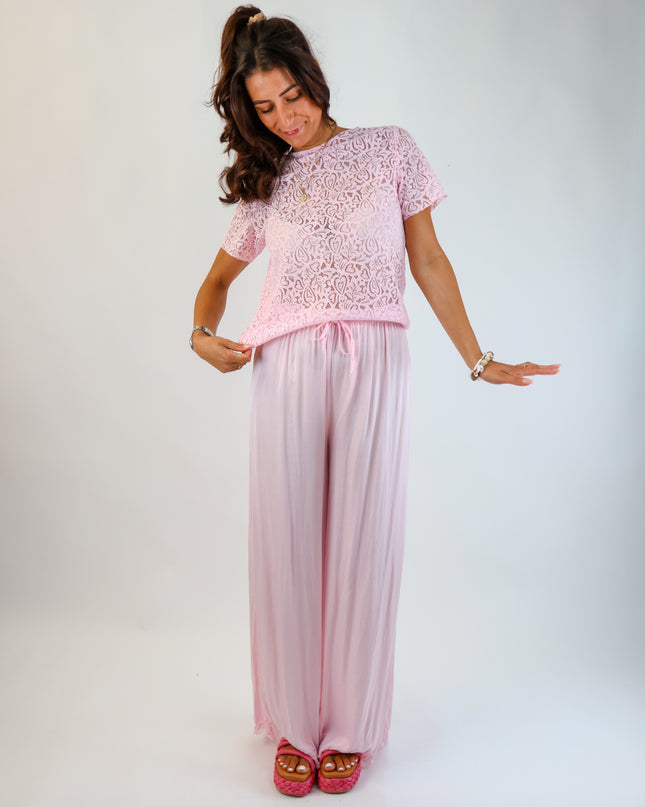 Alma Spitzenshirt Rosa
