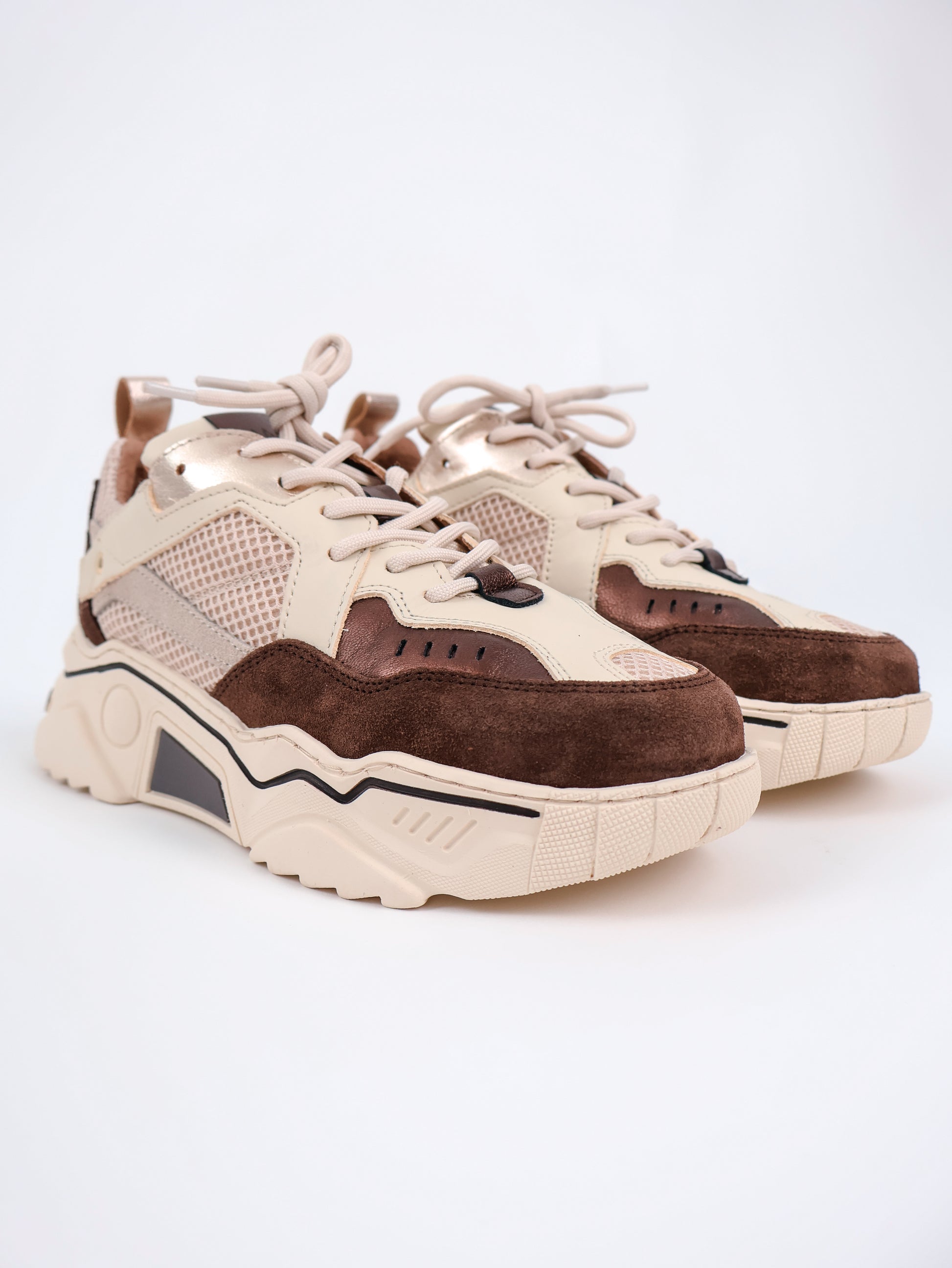 DWRS Pluto Sneaker Offwhite & Darkbrown
