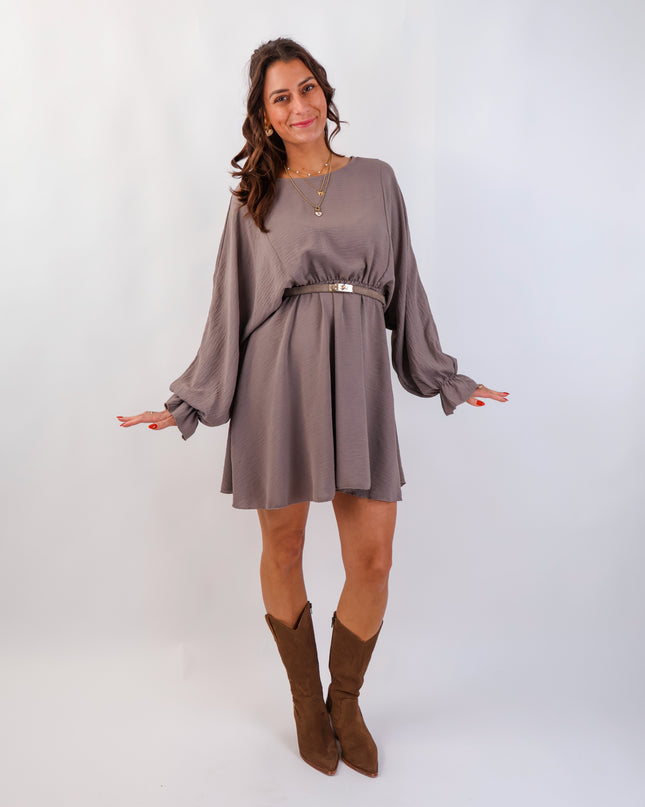 Kira Rüschenkleid Marron