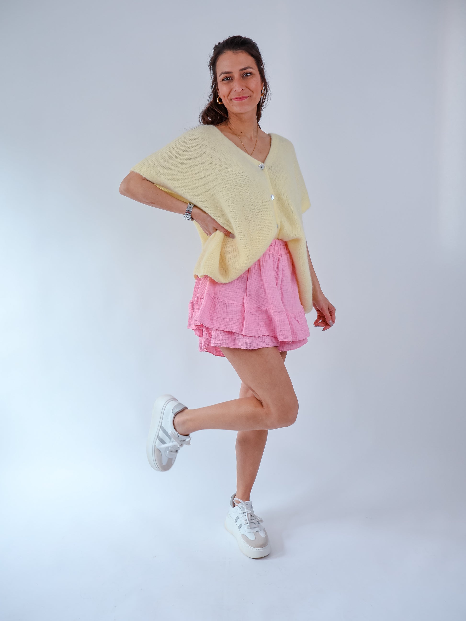 Isa Musselin Hosenrock Rosa