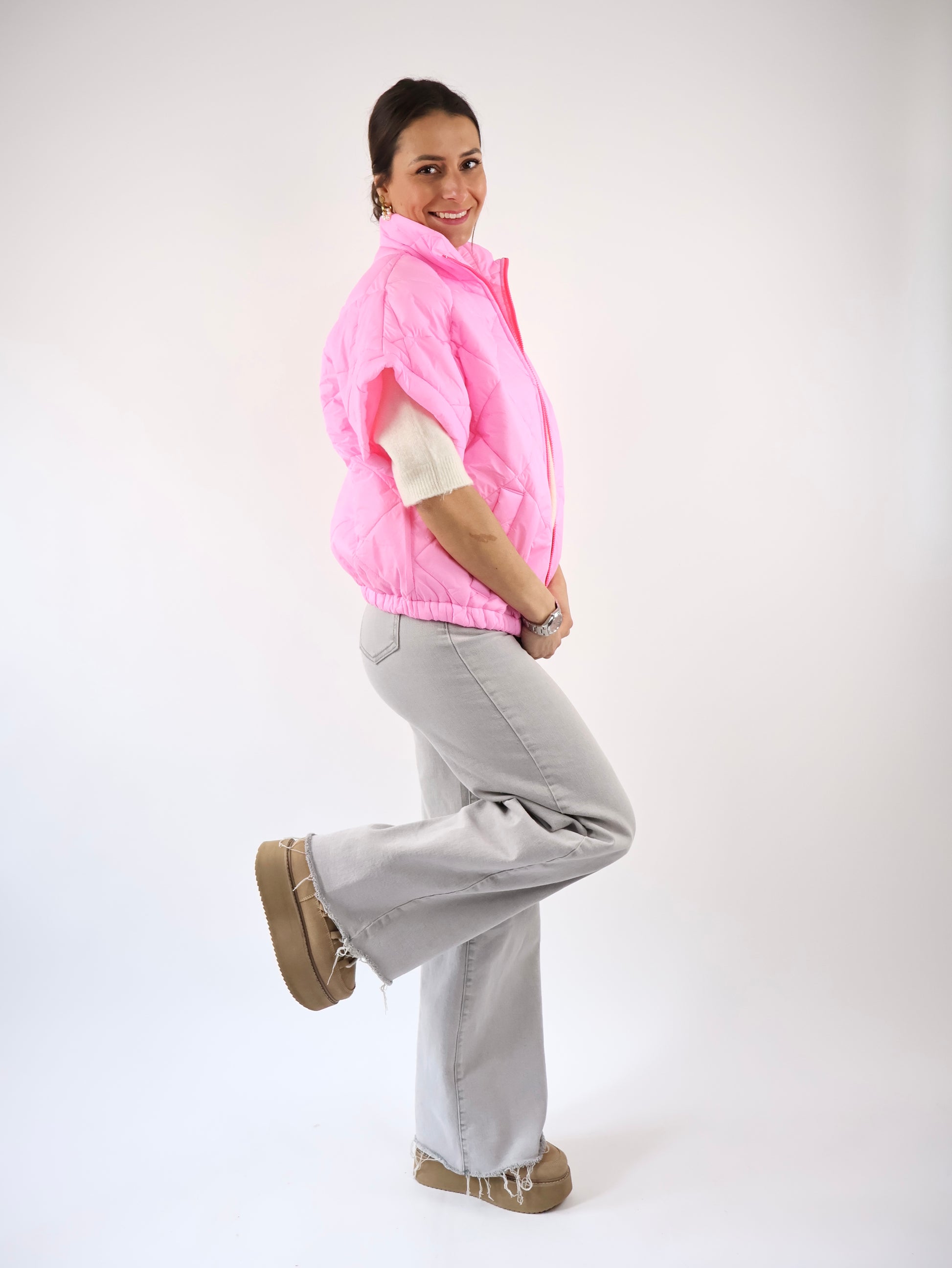 Oversize Weste Pink