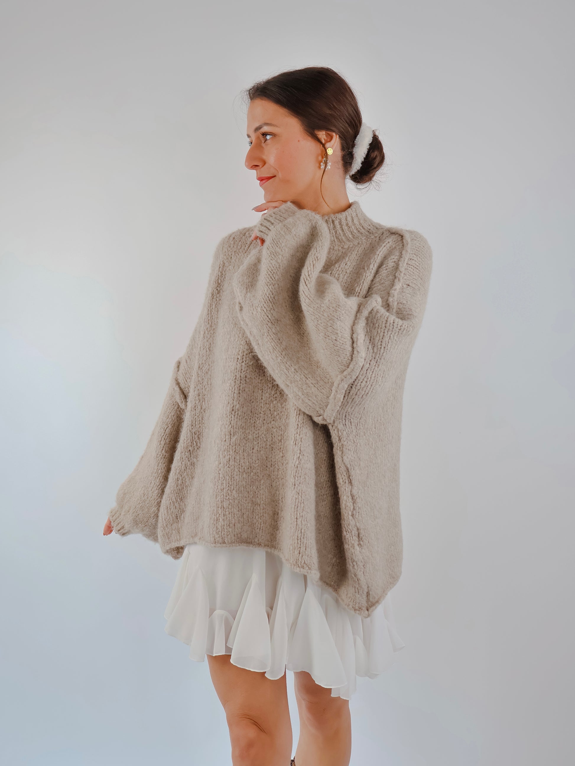 Oversize Cozy Pullover Taupe