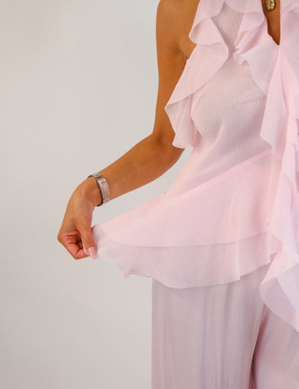 Volant Top Rosa