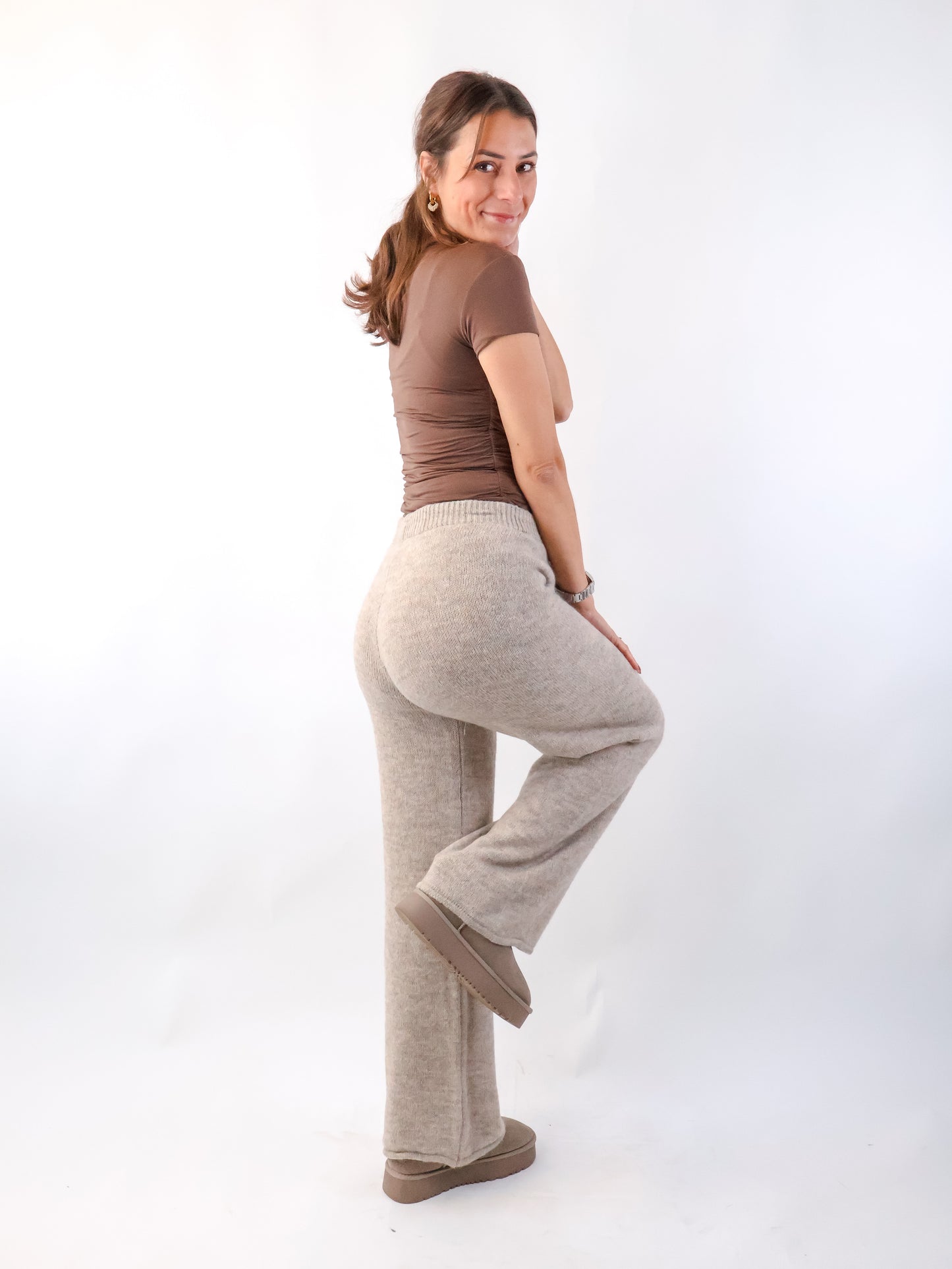Lena Wollhose Beige