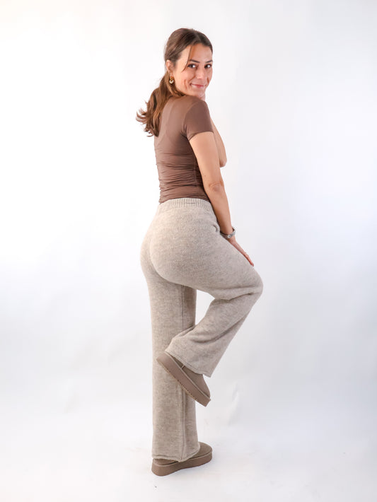 Lena Wollhose Beige