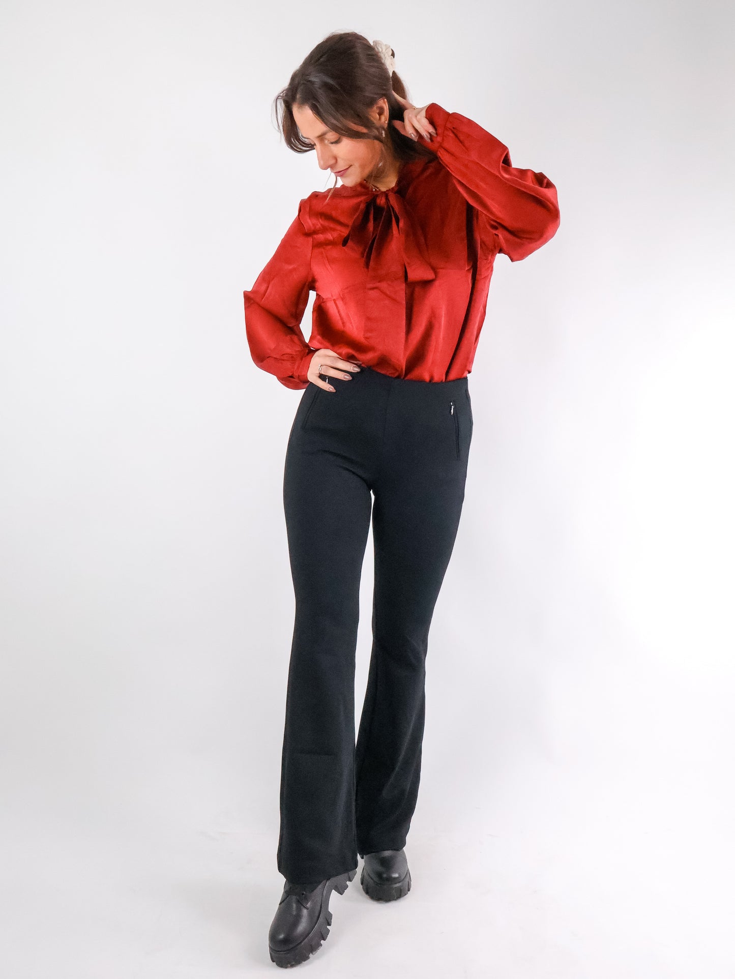 Romina Schlupenbluse Bordeaux