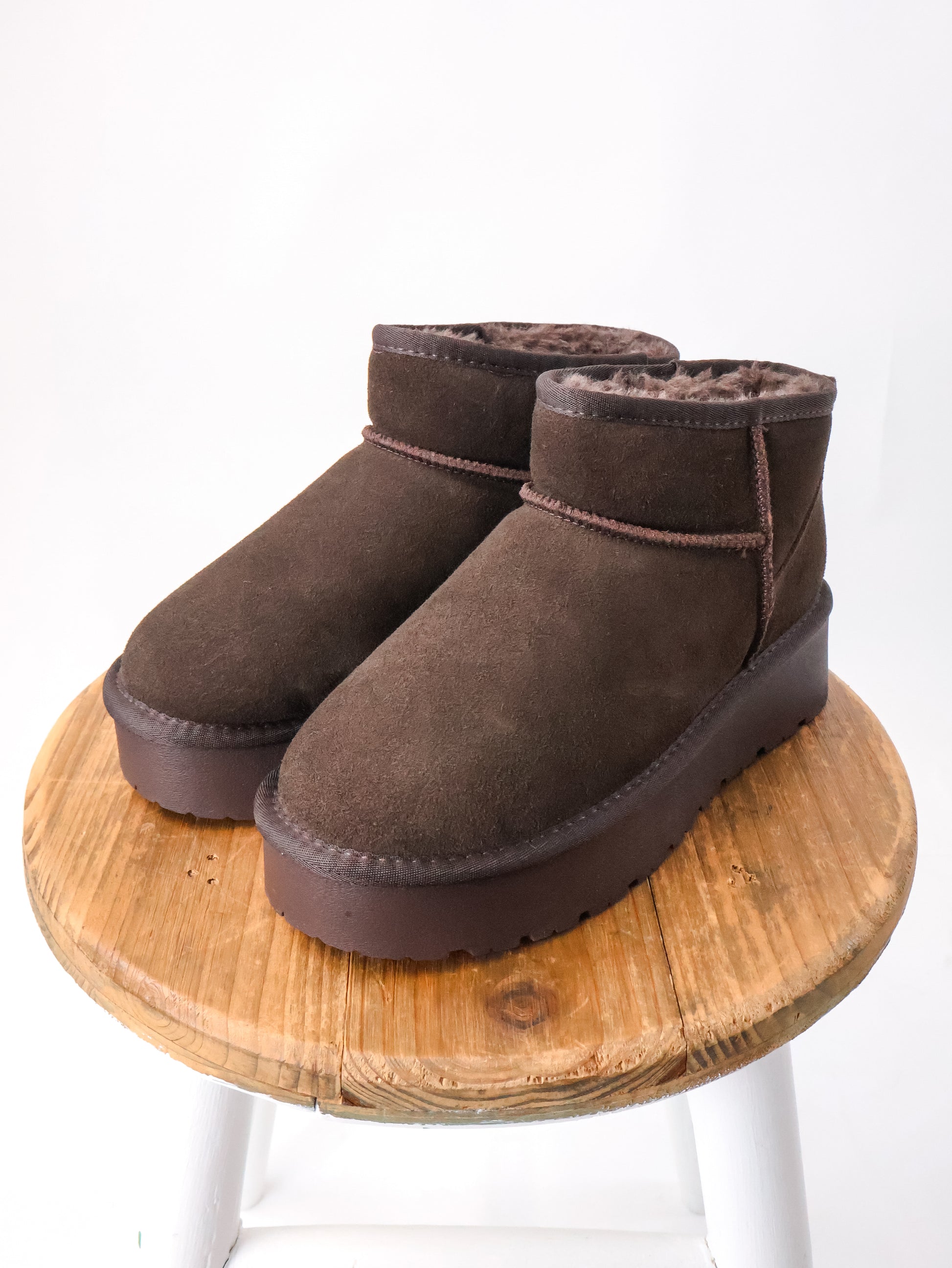 Bobi Boots Coffee - Echtes Leder
