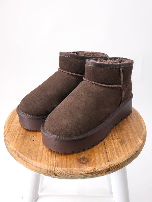 Bobi Boots Coffee - Echtes Leder