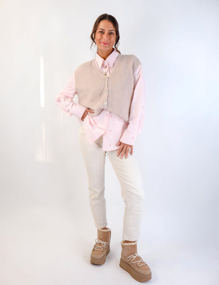 Alpaka Pullunder Beige 
