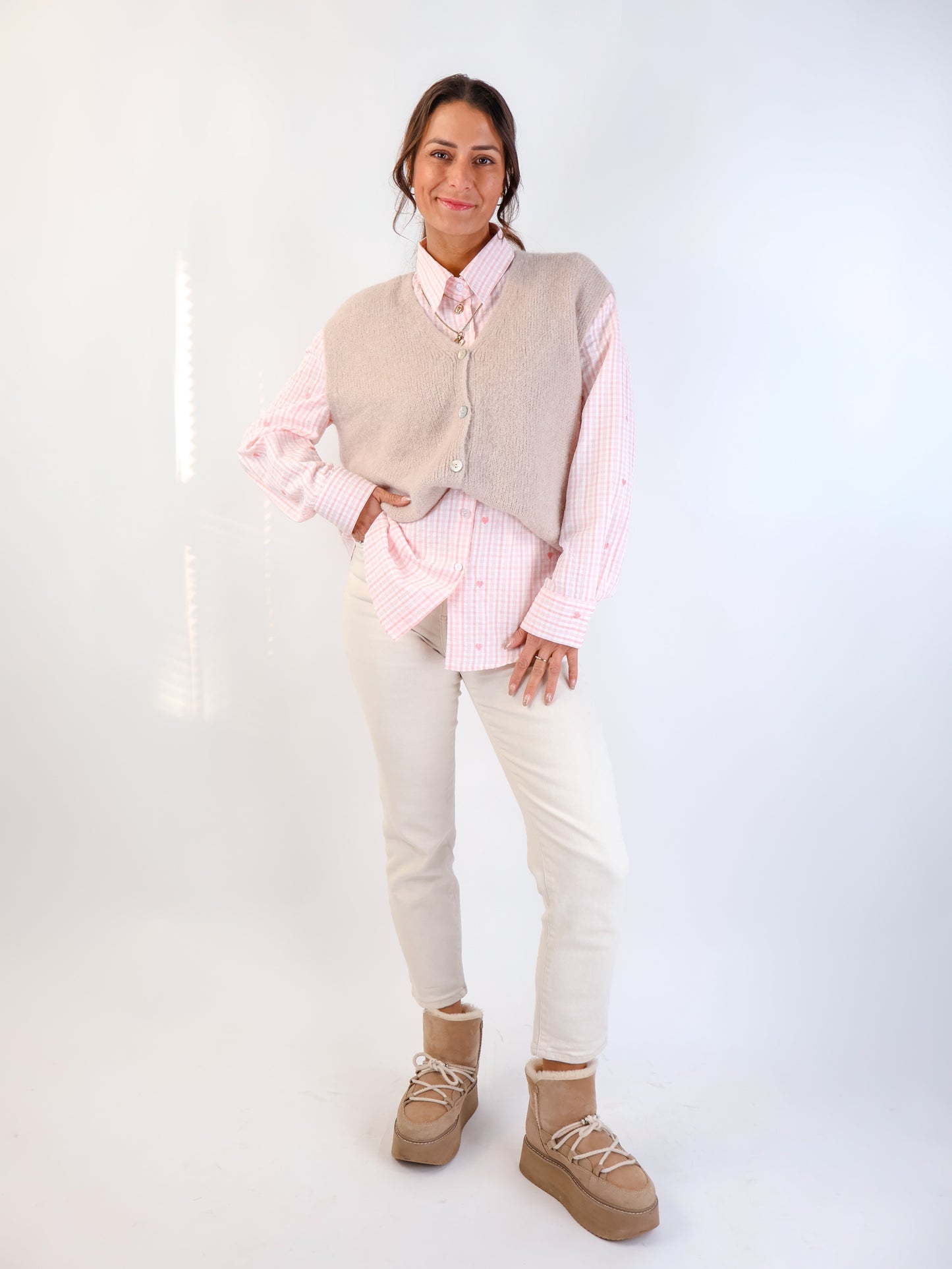 Alpaka Pullunder Beige 