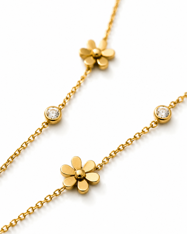 Double Flower Halskette